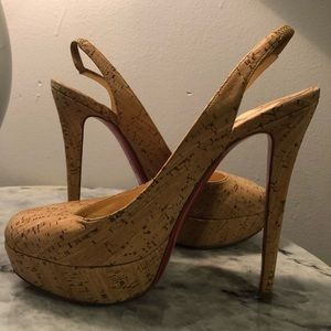 Authentic Christian Louboutin Slingback 39 1/2